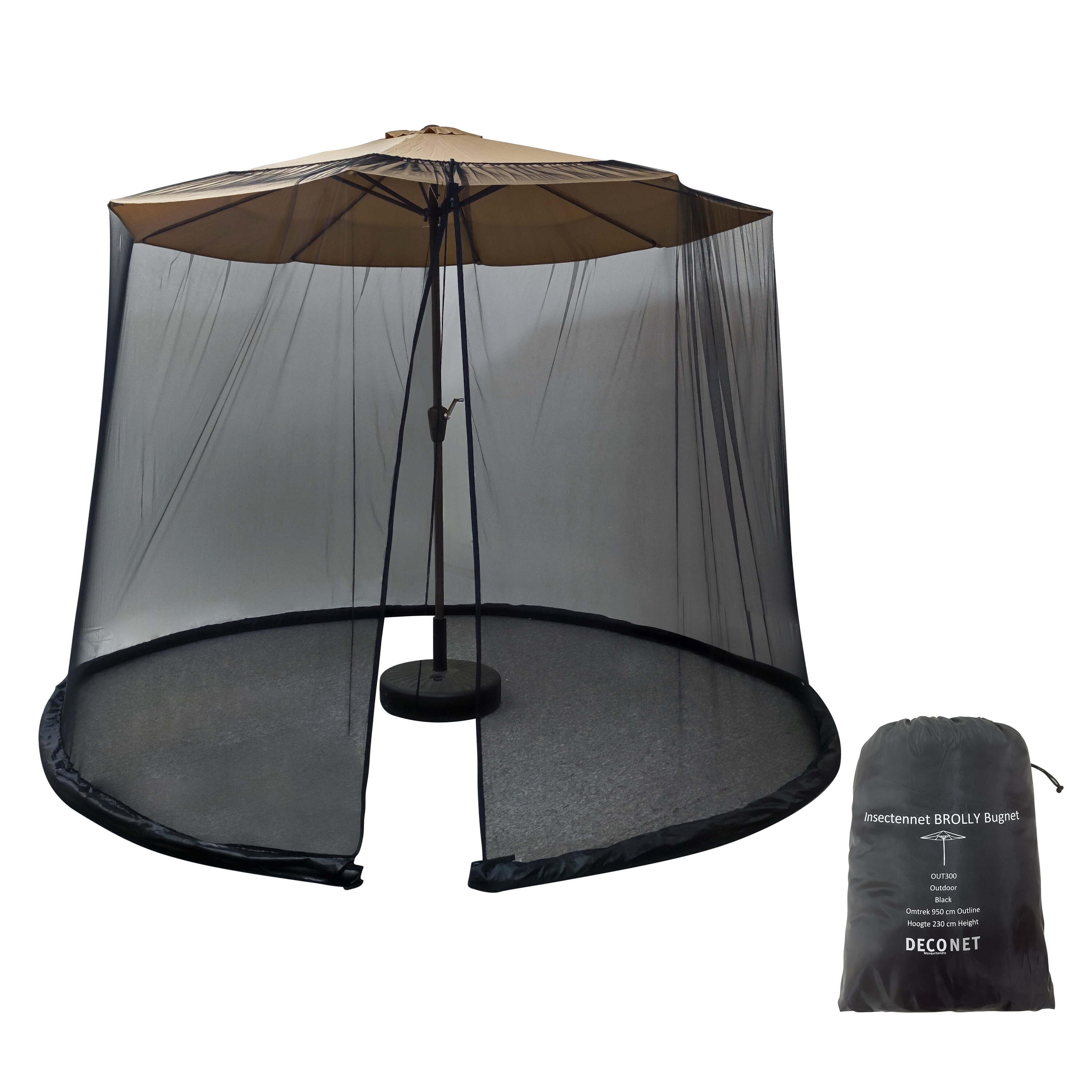 Moskitiera Deconet Outdoor, siatka przeciw owadom do parasola 300 cm 6/7