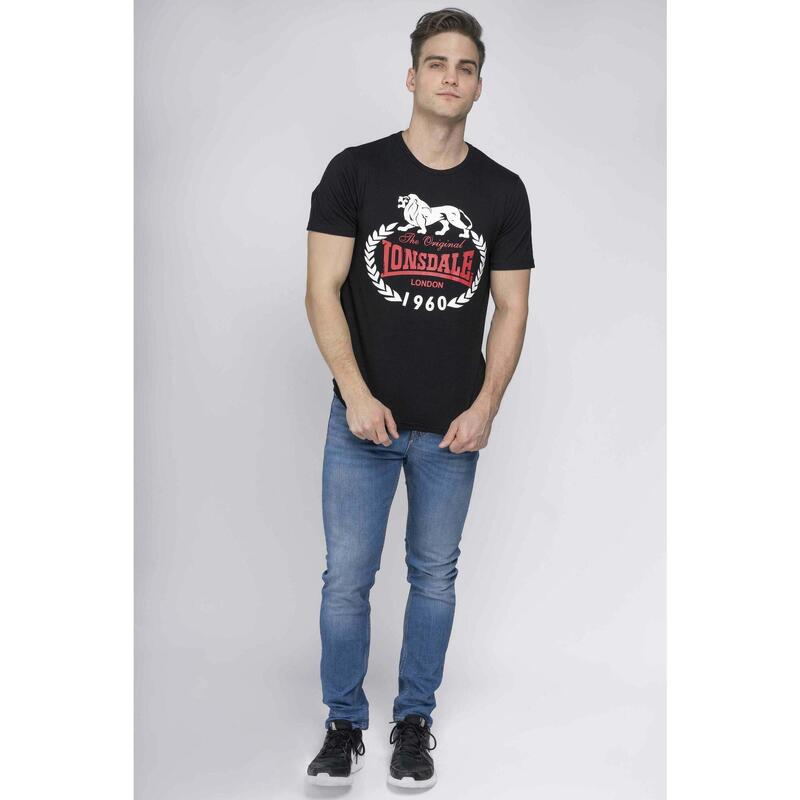 Camiseta para Hombre Lonsdale Original 1960 Negro