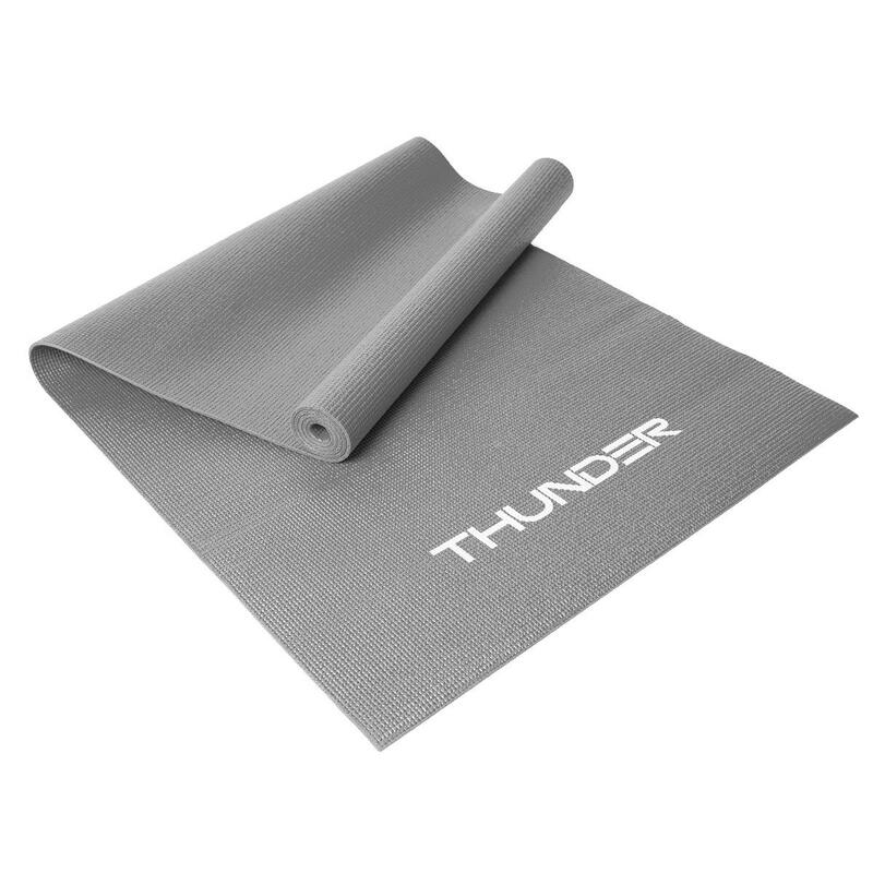 Mata do ćwiczeń THUNDER PVC 0,6cm - szara