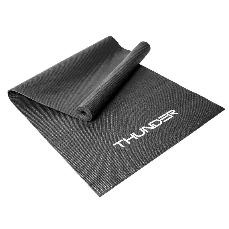 Mata do ćwiczeń THUNDER PVC 0,6cm - czarna