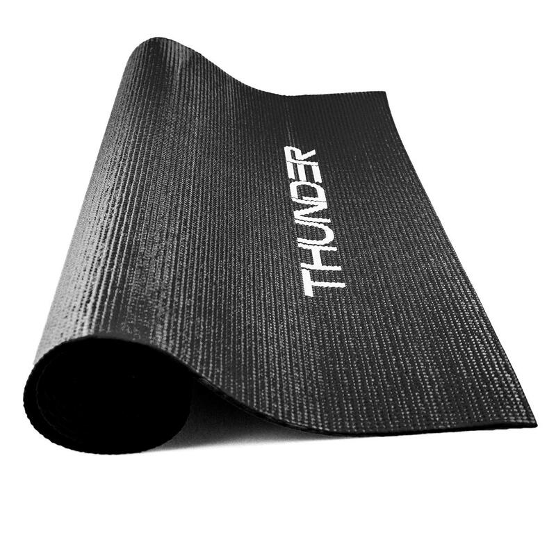 Mata do ćwiczeń THUNDER PVC 0,6cm - czarna