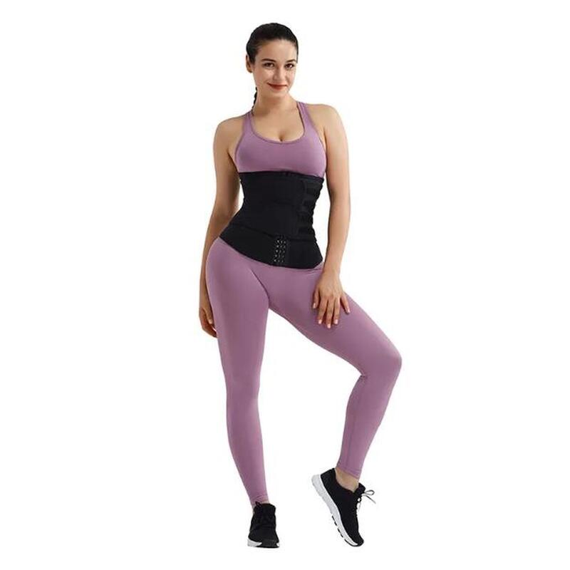 Centura  Dubla pentru slabit femei, SlimBody, Negru, Neopren,