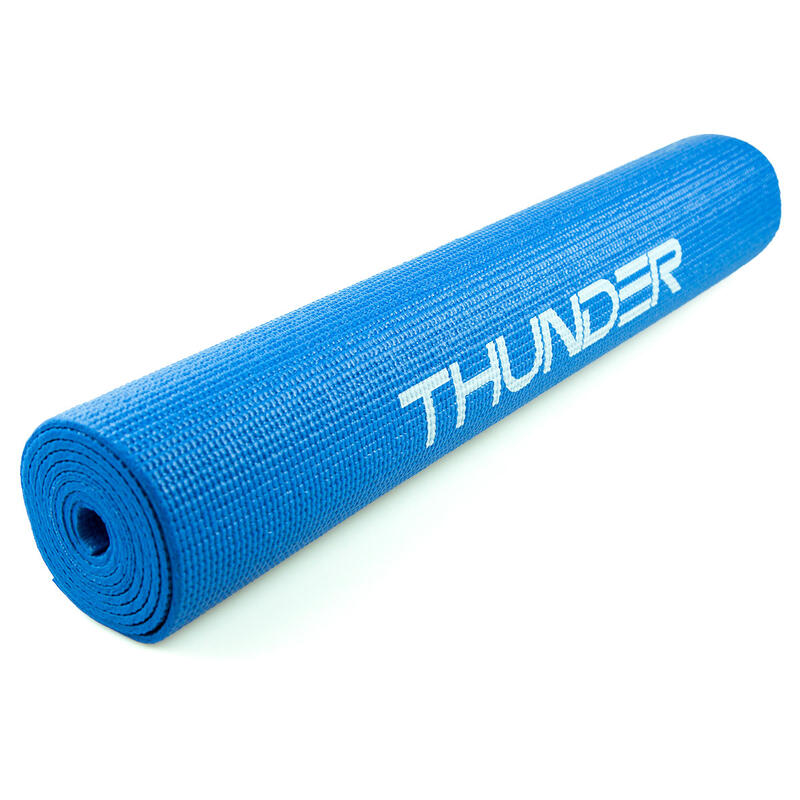 Mata do ćwiczeń THUNDER PVC 0,6cm - niebieska