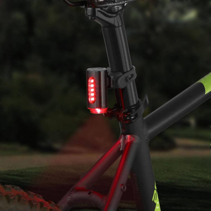 Set iluminare Twin pentru bicicleta, unghi de 360°, incarcare USB, Led 30 lux