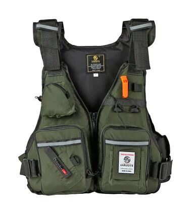 Gilet Sauvetage Pêche J28 70N Noir - Aide Flottabilité Adulte M-L 75-100 kg