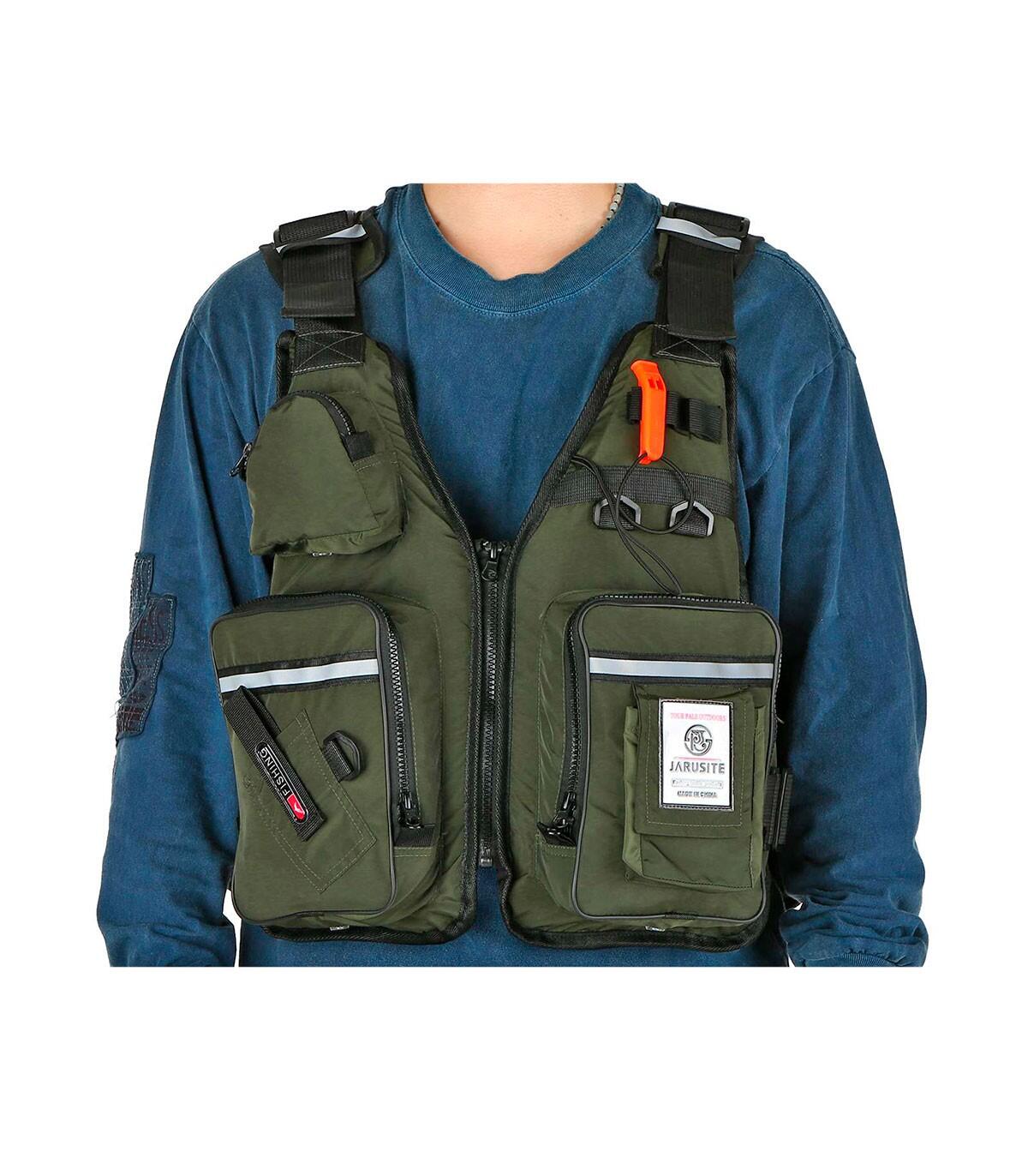 Chaleco de Pesca con cremalleras y bolsillos. Talla única M-L. Peso: 60 - 90Kg 5/5