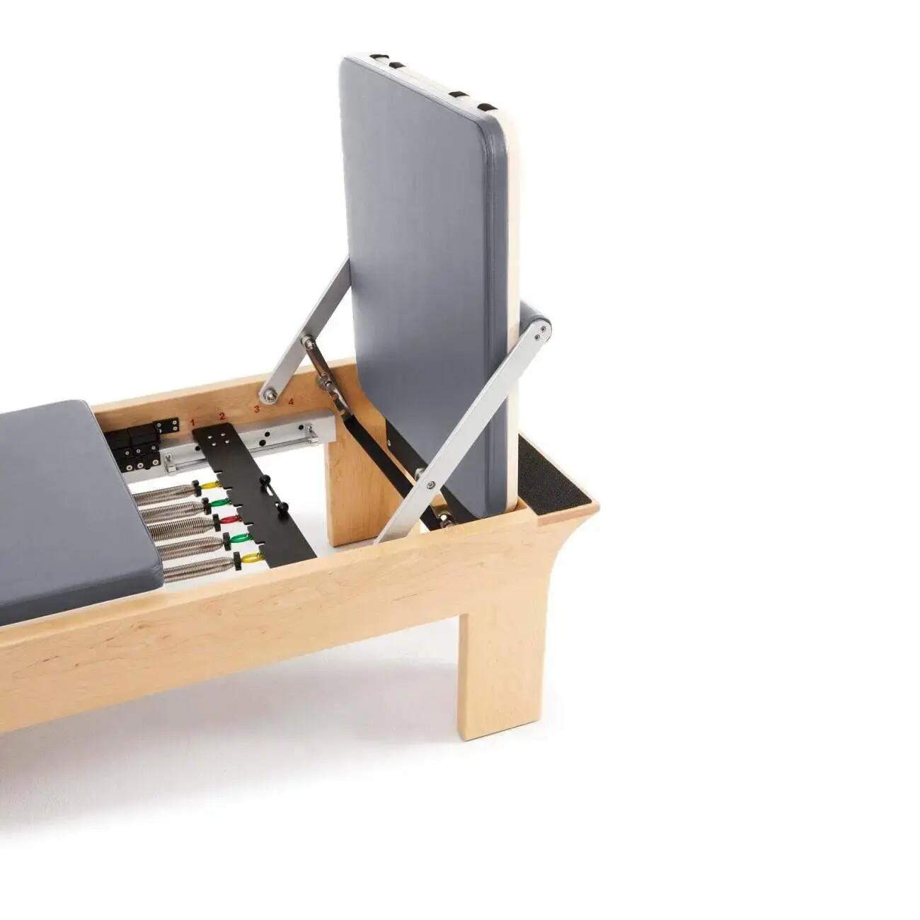Reformer Pilates Elina Pilates de Madera Fisio Gris 3/4