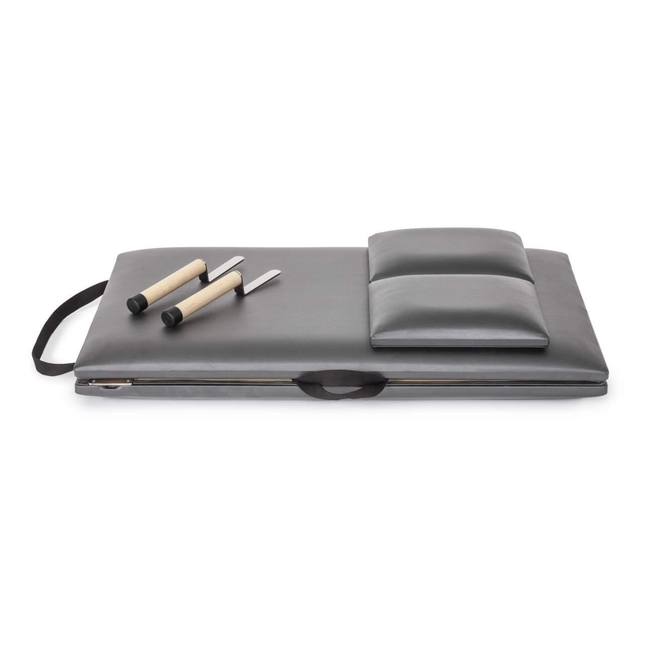 Mat Plegable de Pilates Elina Pilates Gris con Asas 2/2