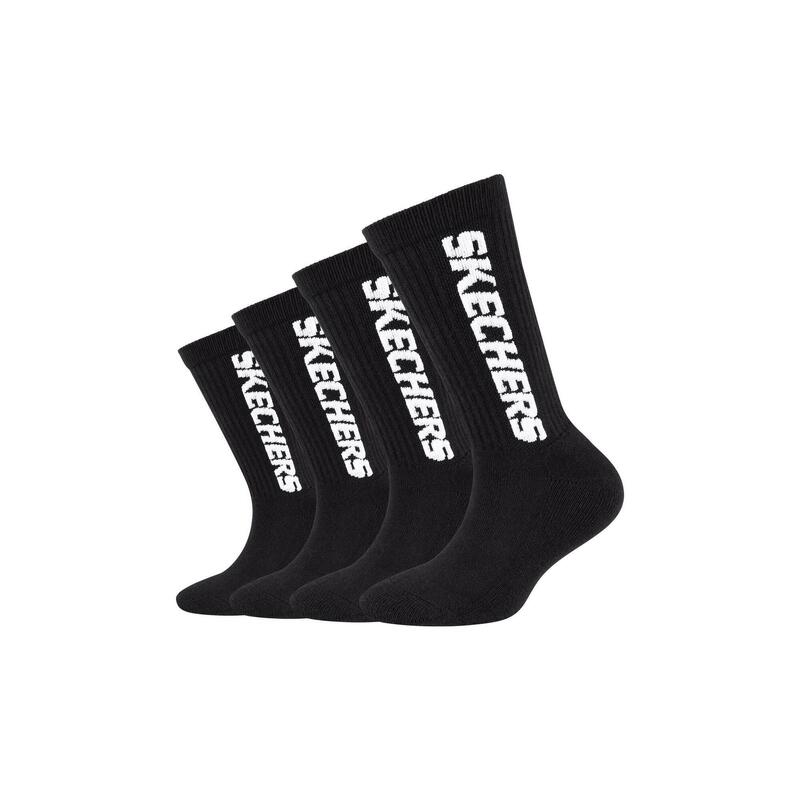 Tennissocken Kinder black 4er Pack