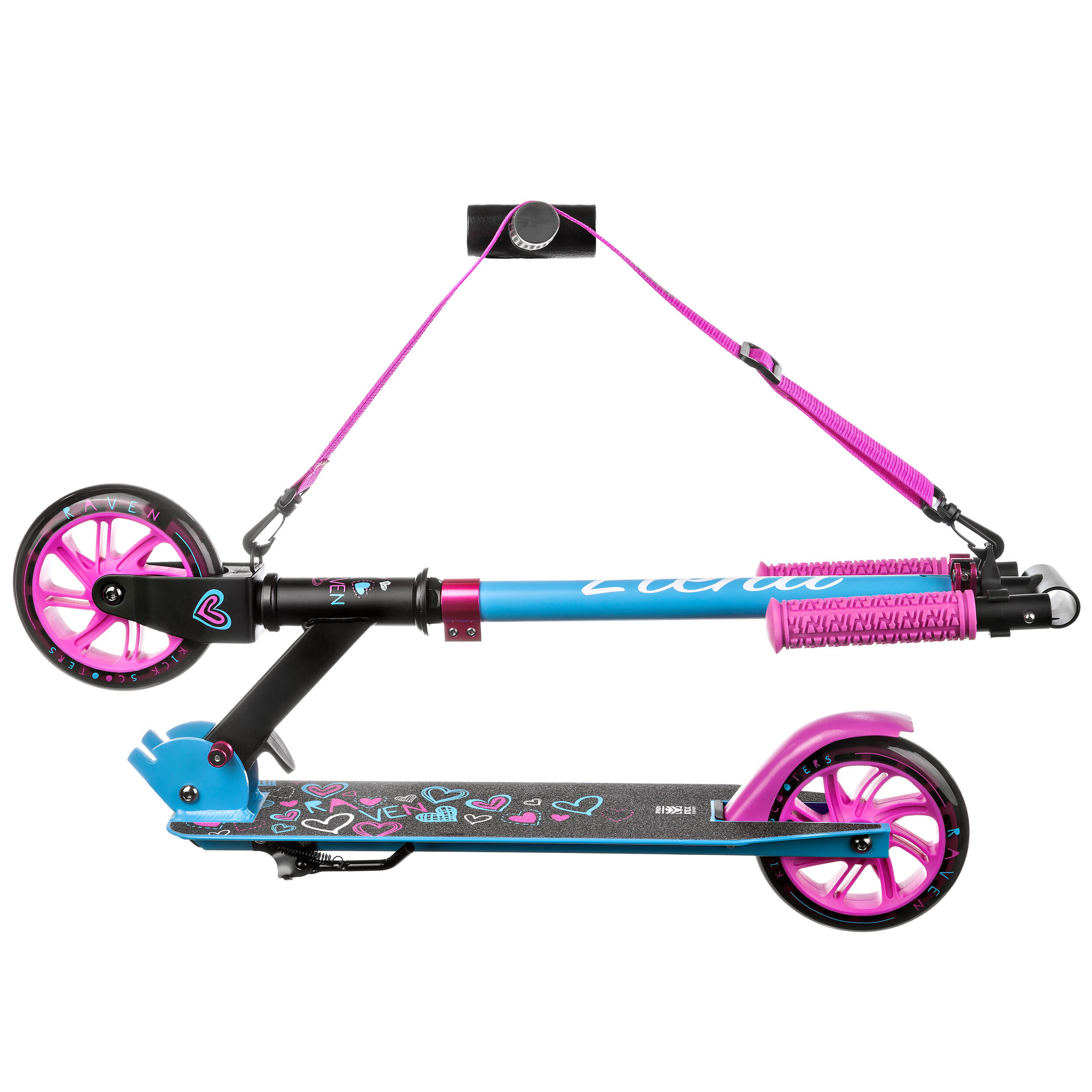 Scooter plegable Ruedas luminosas Elena 145mm Negro 7/7