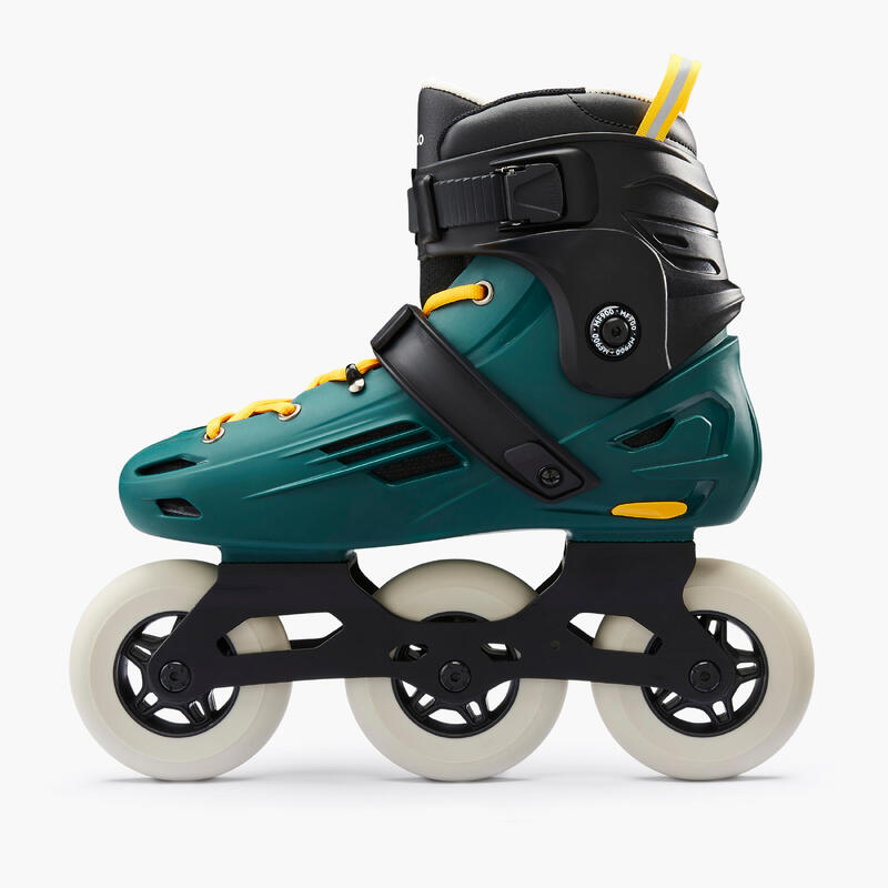 Segunda vida - Patines 3 Ruedas Freeskate Adulto Oxelo MF900 Verde - EXCELENTE