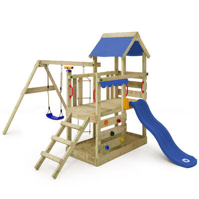 Spielturm TurboFlyer mit Schaukel & blauer Rutsche