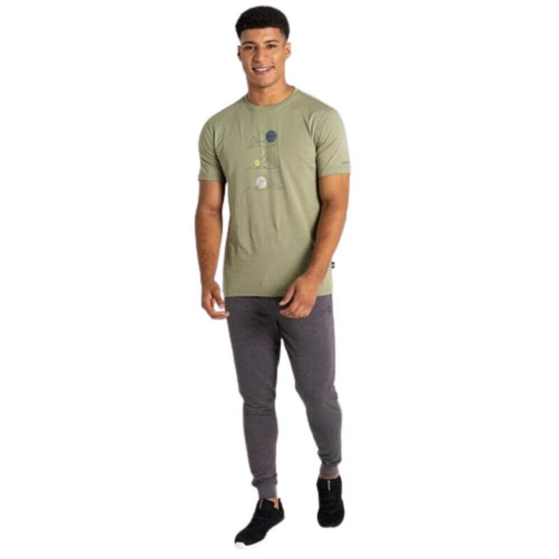 Camiseta de algodón Dare2B Evential para hombre. Verde petróleo