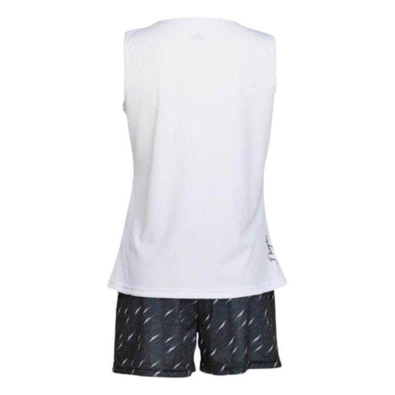 T-Shirt Desportiva + Calçoes de Mulher J´hayber Ray White. Branco.