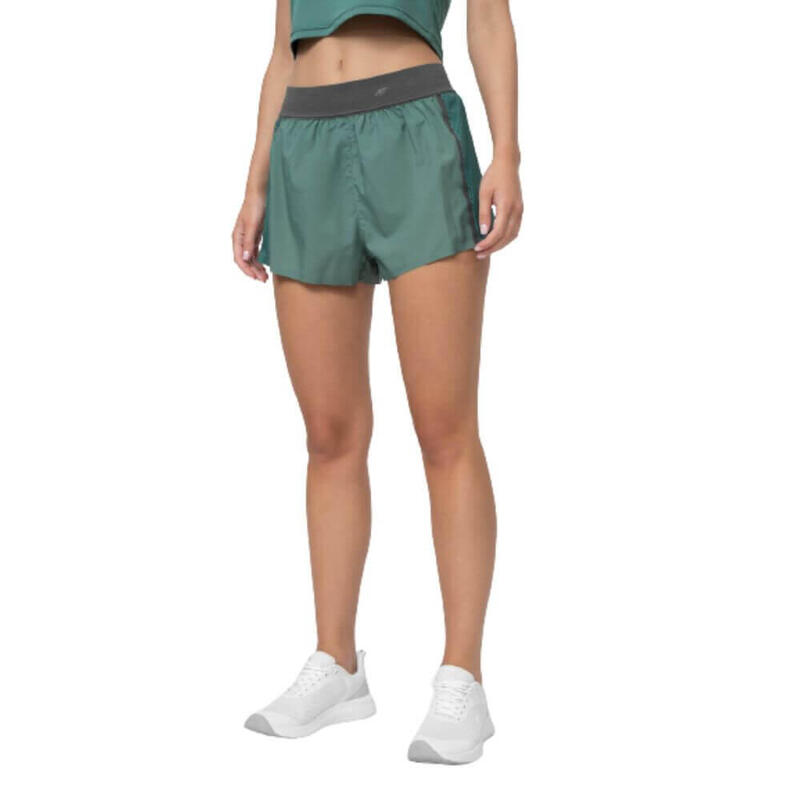 Pantalón Corto Mujer Dry Running 4F. Verde