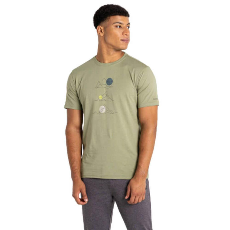 Camiseta de algodón Dare2B Evential para hombre. Verde petróleo