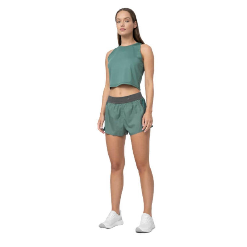 Calções de Corrida Dry Mulher 4F. Verde