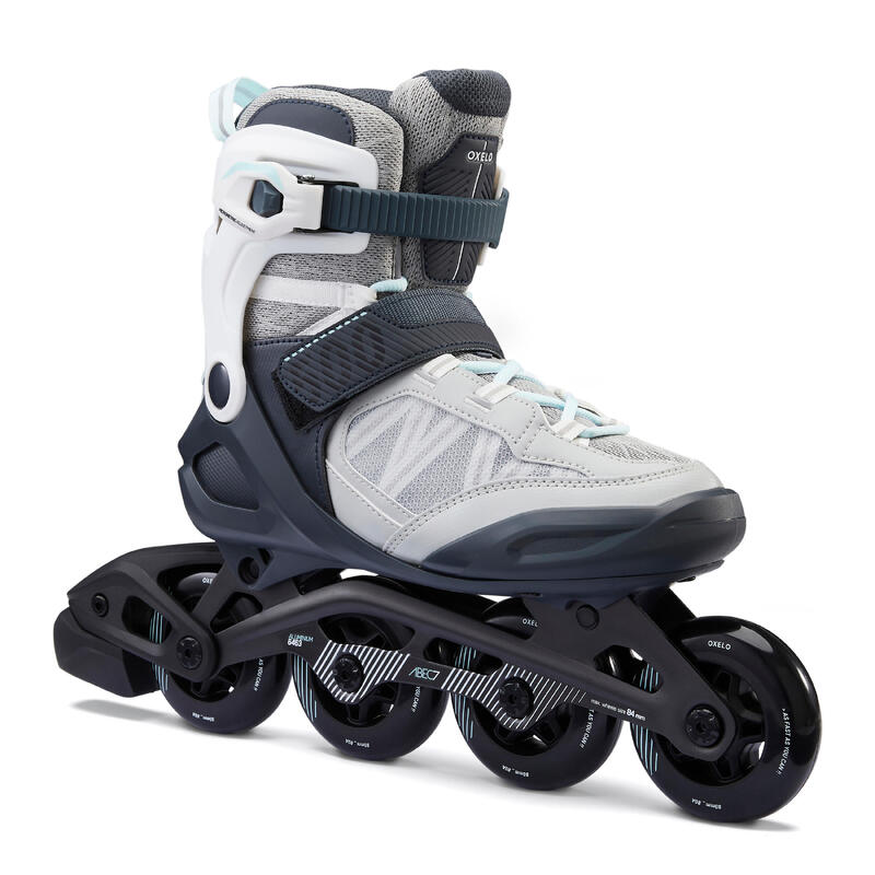 Second Life - Rolki fitness Oxelo FIT500 Ice Grey - Stan Doskonały