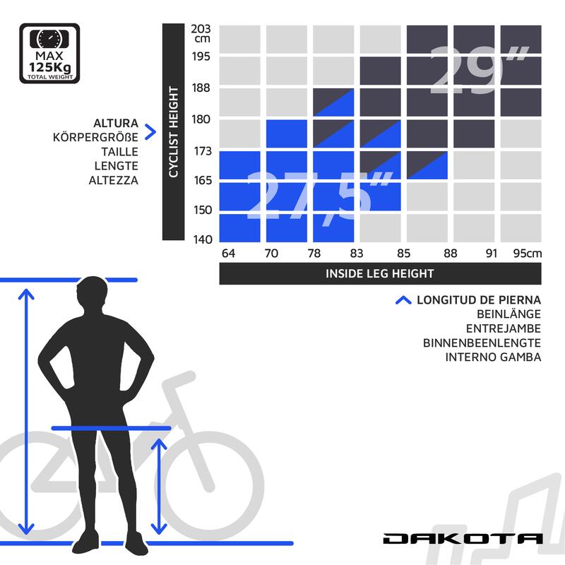 Urbanbiker Dakota 29" - Elektrische MTB - Accu 720WH (15Ah 48V)