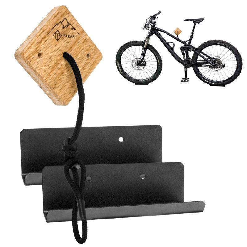 Soporte de pared para bicicletas - roble aluminio - U-RACK