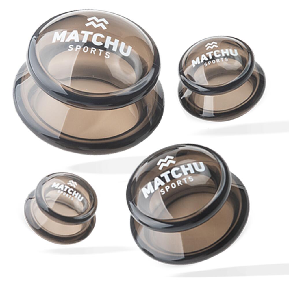 MATCHU SPORTS Cupping cups - Massage Cupping set van 4 - Makkelijk te reinigen