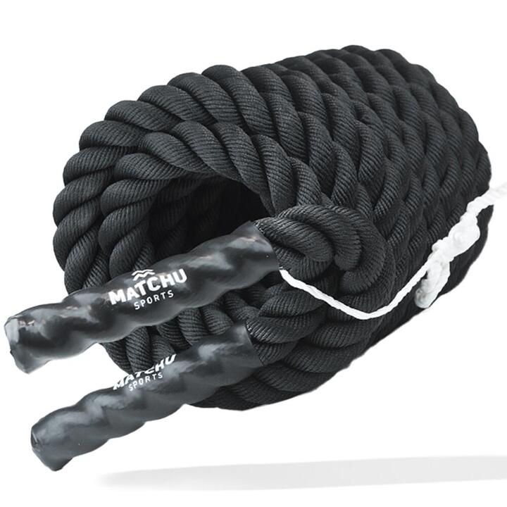 Battle rope Corde ondulatoire 9 M x 3,8 CM MATCHU SPORTS Decathlon
