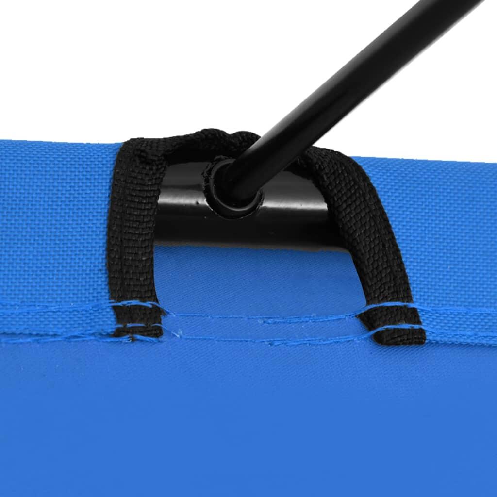 Cama de camping tela Oxford y acero azul 180x60x19 cm 4/6