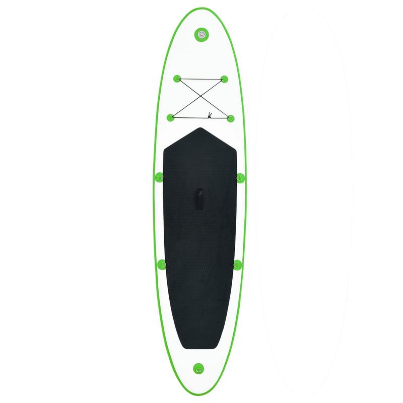 Juego de tabla de paddle surf hinchable verde y blanco