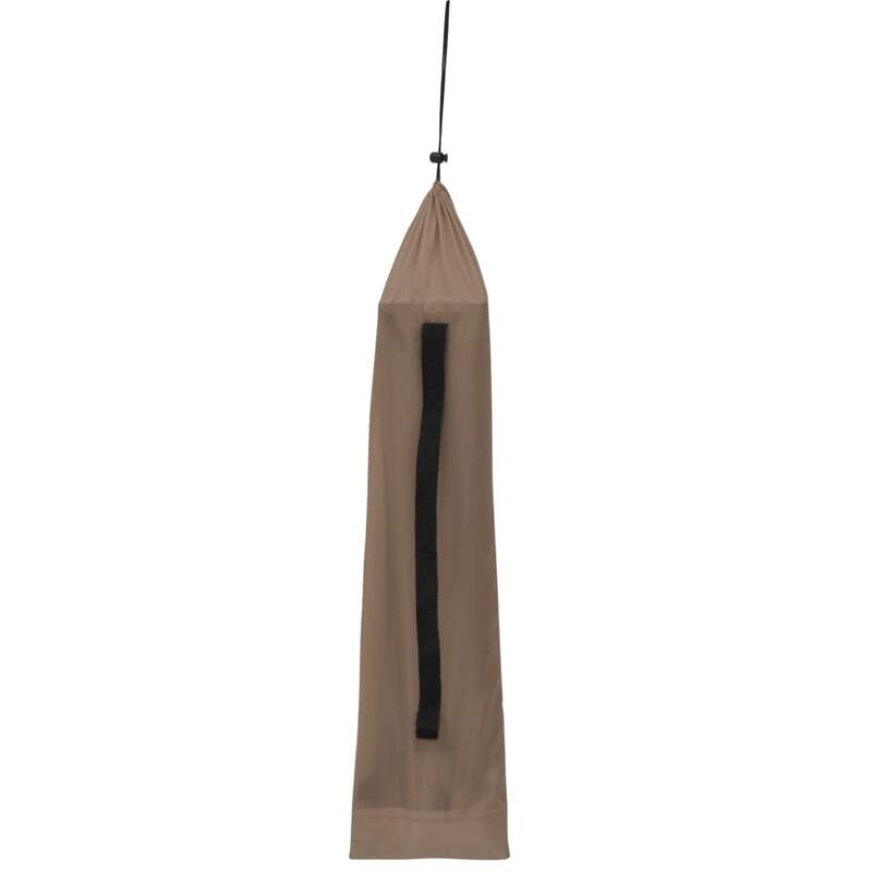 Cama de camping tela Oxford y acero taupé 180x60x19 cm