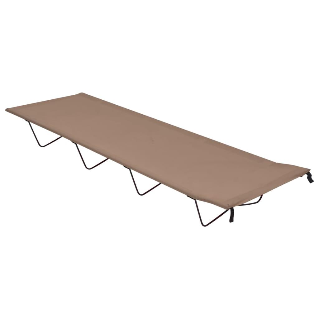 Camas de camping 2 uds tela Oxford y acero taupé 180x60x19 cm 2/7