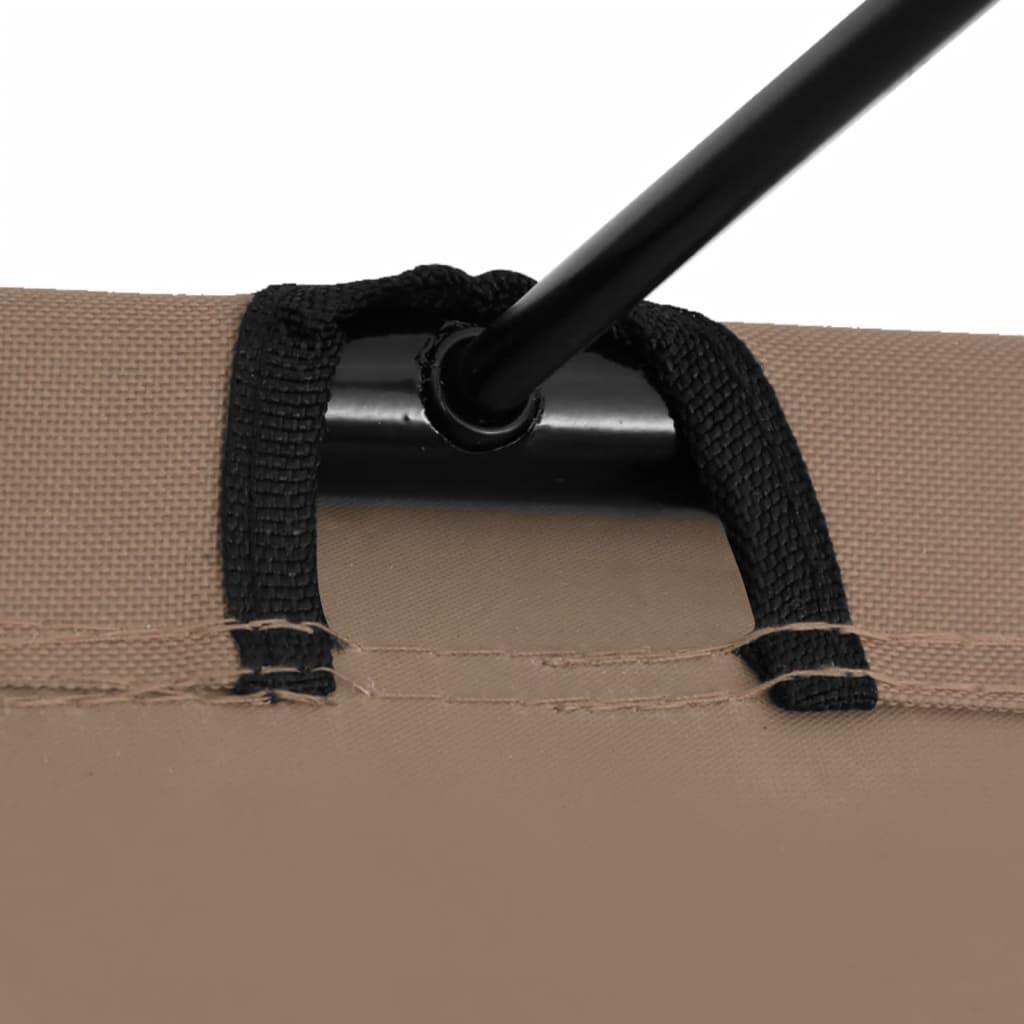 Camas de camping 2 uds tela Oxford y acero taupé 180x60x19 cm 5/7