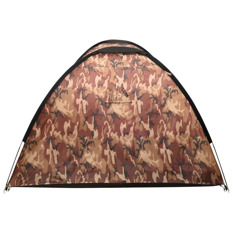 Tenda iglu de campismo 650x240x190 cm 8 pessoas camuflagem