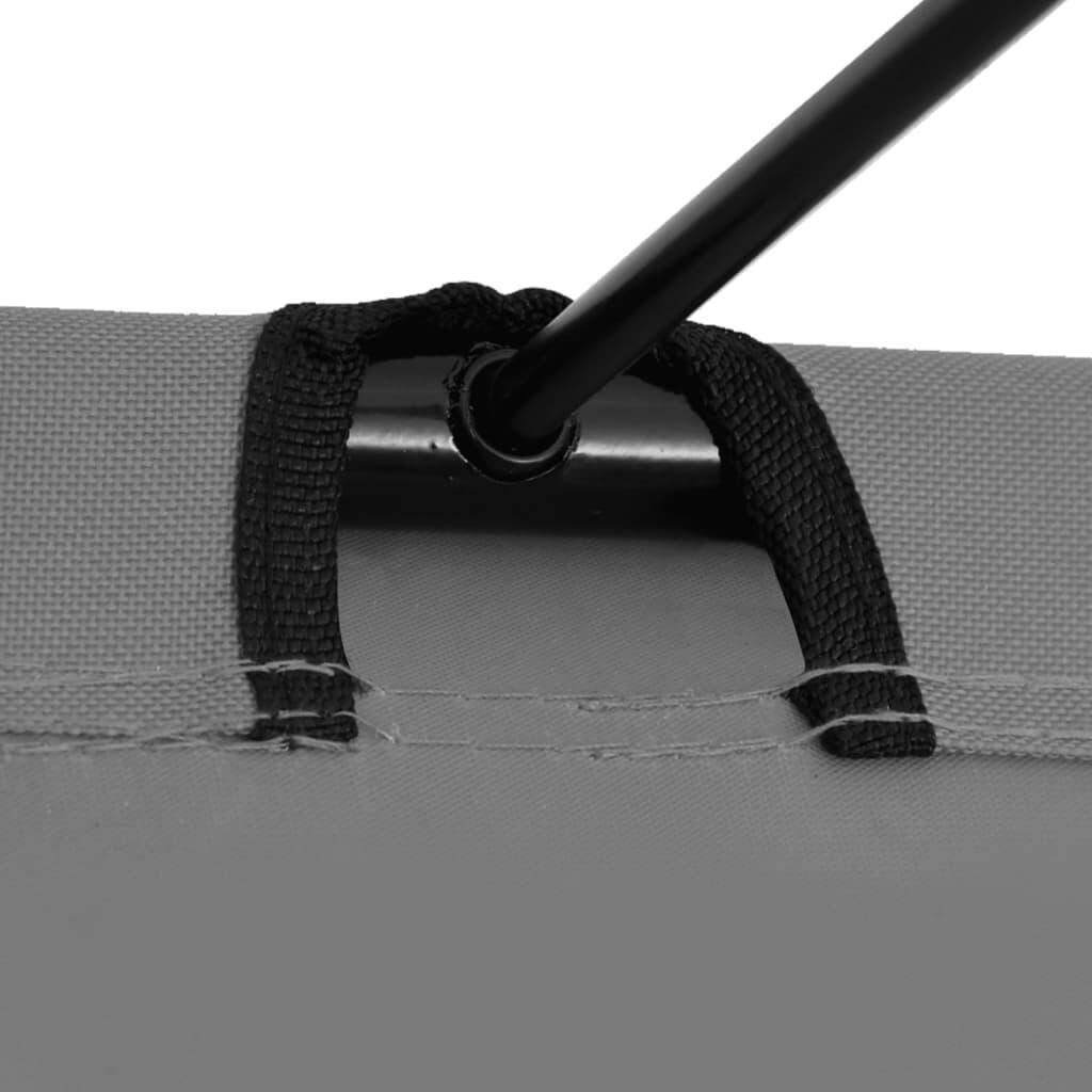 Camas de camping 2 uds tela Oxford y acero gris 180x60x19 cm 5/7