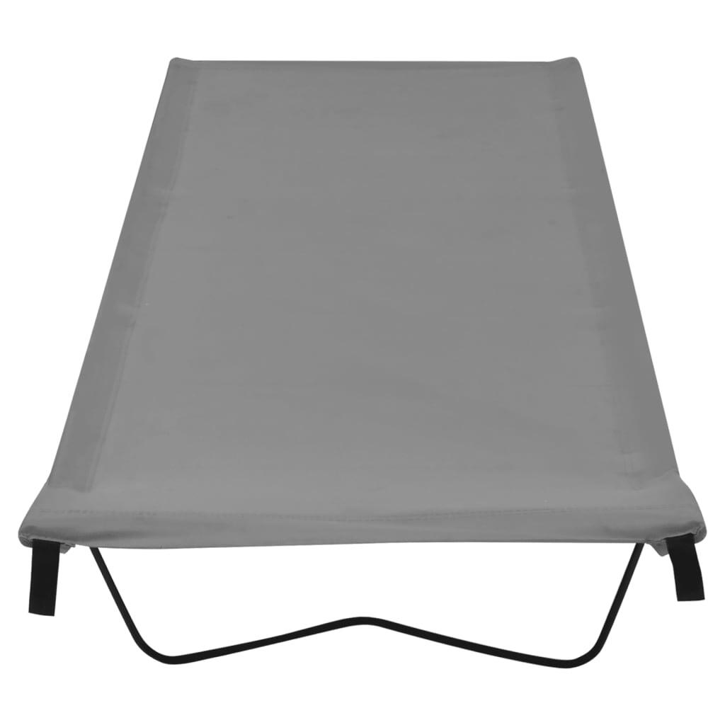 Camas de camping 2 uds tela Oxford y acero gris 180x60x19 cm 3/7