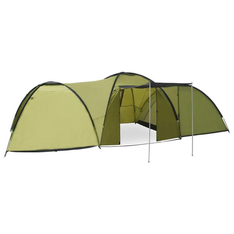 Tenda iglu de campismo 650x240x190 cm 8 pessoas verde