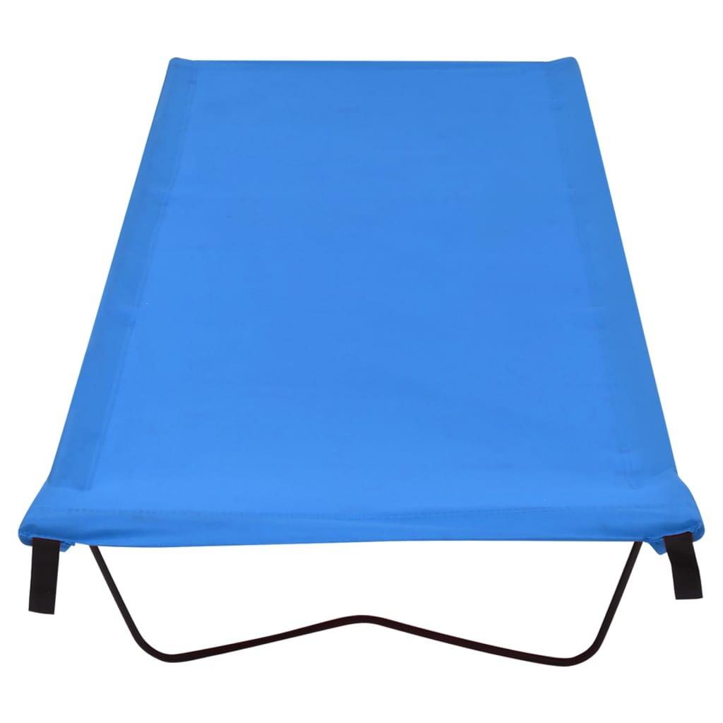 Camas de camping 2 uds tela Oxford y acero azul 180x60x19 cm 3/7