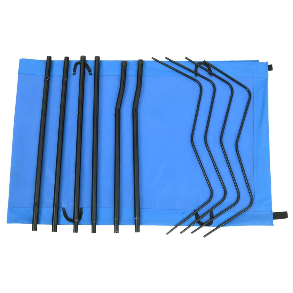 Camas de camping 2 uds tela Oxford y acero azul 180x60x19 cm 4/7