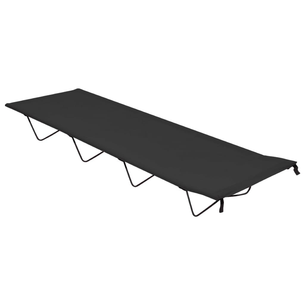 Camas de camping 2 uds tela Oxford y acero negro 180x60x19 cm 2/7