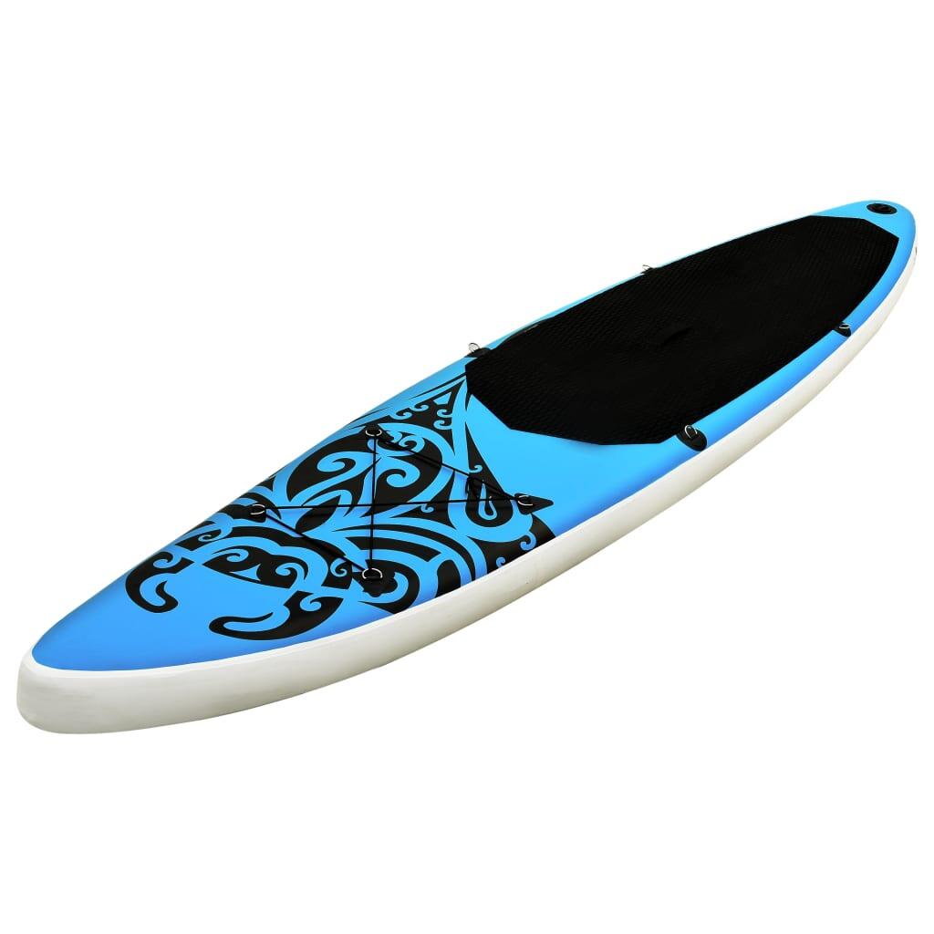 Juego de tabla de paddle surf hinchable azul 305x76x15 cm 2/7