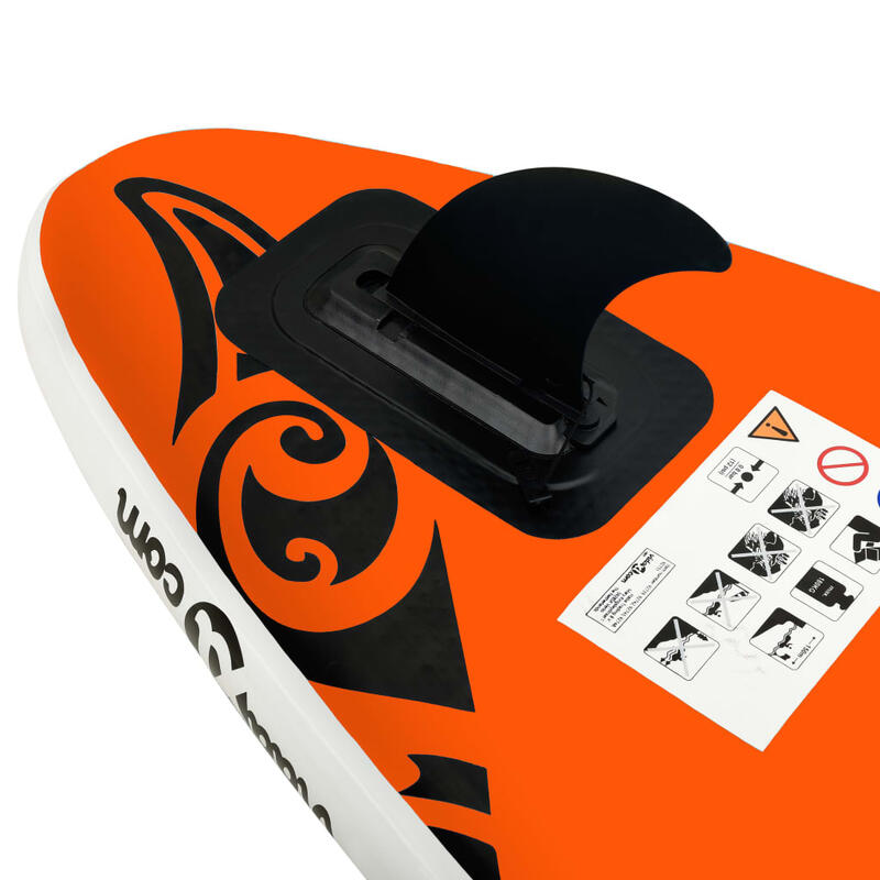 Juego de tabla de paddle surf inflable naranja 305x76x15 cm