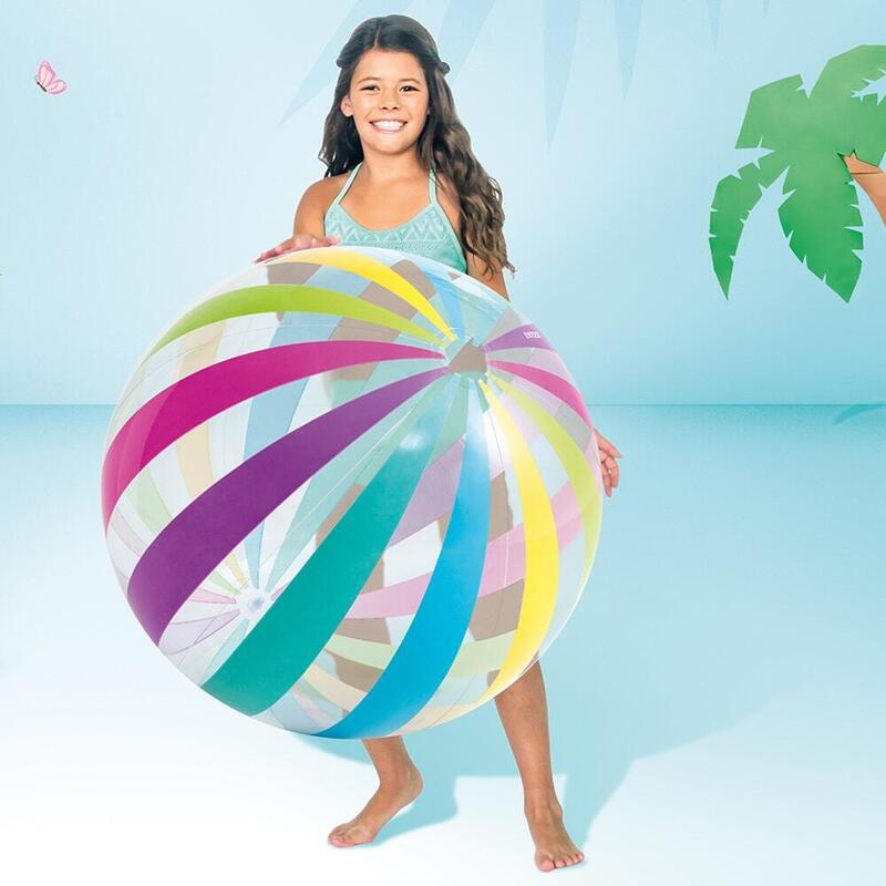 Jumbo Color Stripes Inflatable Pool Ball 42"