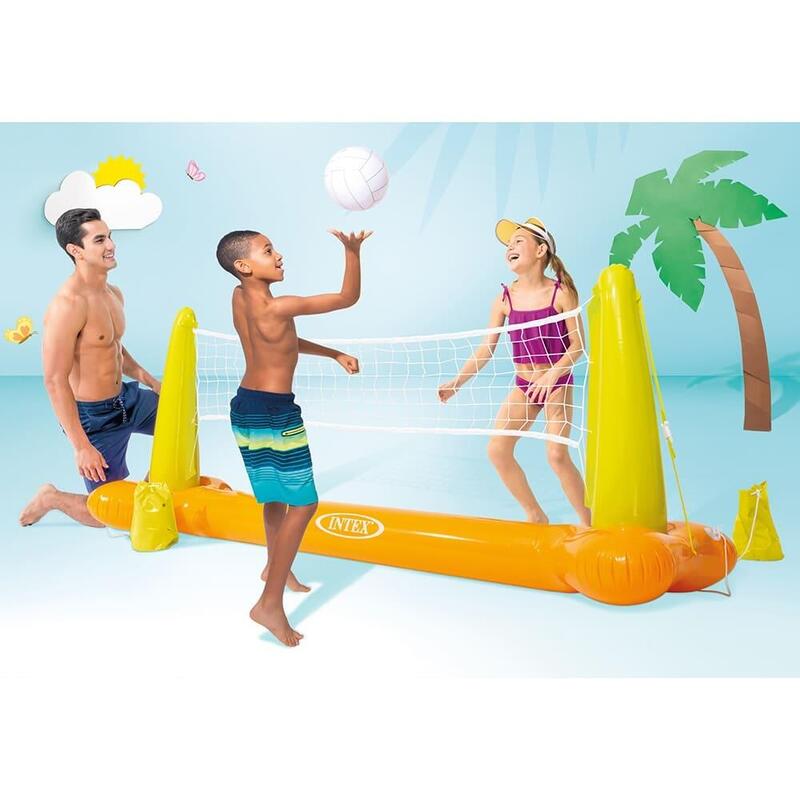 Pool Volleyball Game Inflatable Pool Toy Set - Green/Orange
