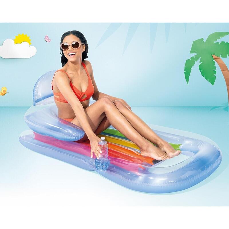 King Kool Lounges Inflatable Pool Mat 63" x 33.5" - Random color