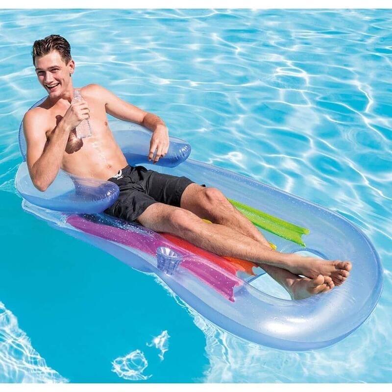 King Kool Lounges Inflatable Pool Mat 63" x 33.5" - Random color