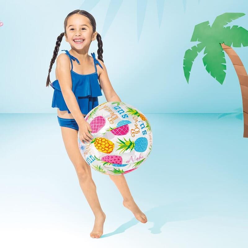Lively Print Inflatable Pool Ball 20" Random color Decathlon