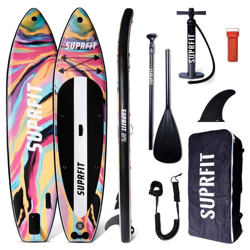 SUP Board Set aufblasbar - Touring Stand Up Paddle 10'8 Aquarell