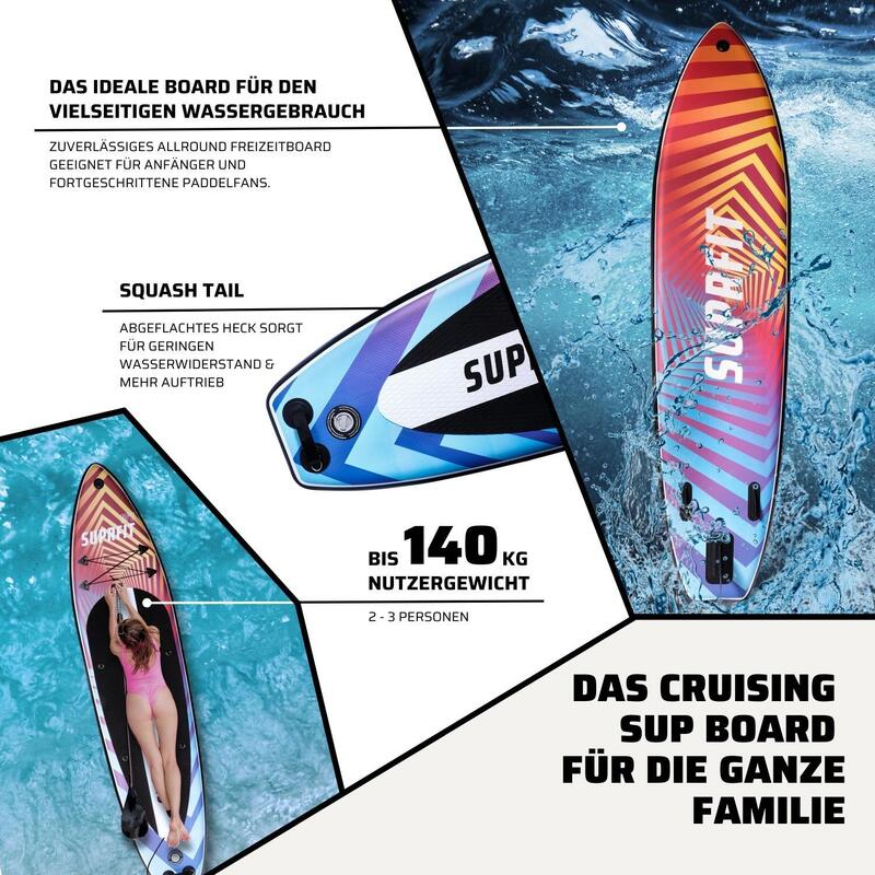 Opblaasbaar SUPboard Touring Stand Up Paddle 10'8 Optical SUPRFIT Decathlon.nl