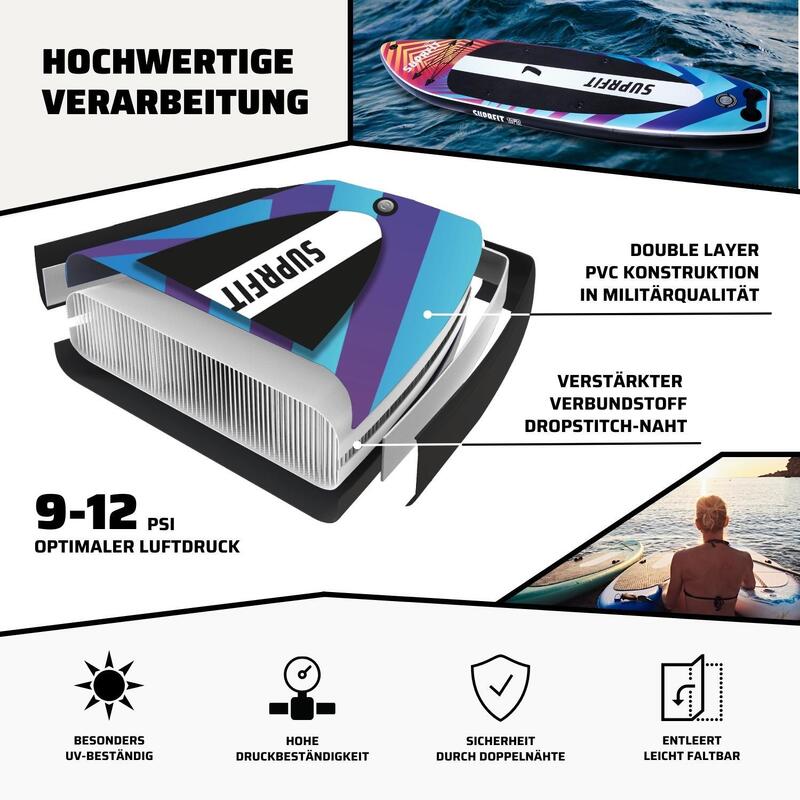 SUPRFIT Opblaasbaar SUPboard Touring Stand Up Paddle 10'8 Optical