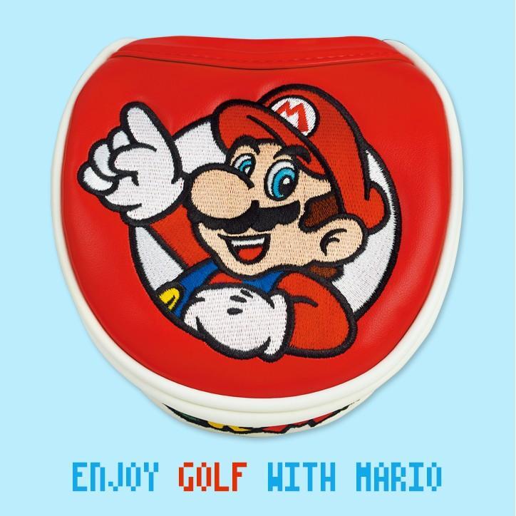 SMHD001 超級馬里奧高爾夫球發球木桿頭套 - 紅色/黑色