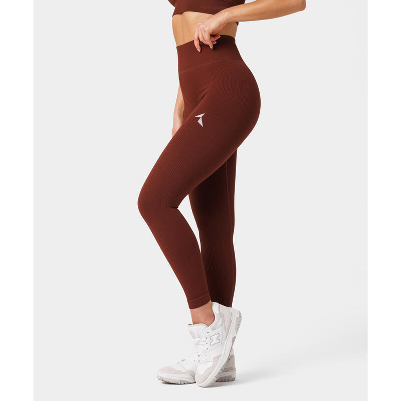 Leggings de sport sans couture pour femmes Rib